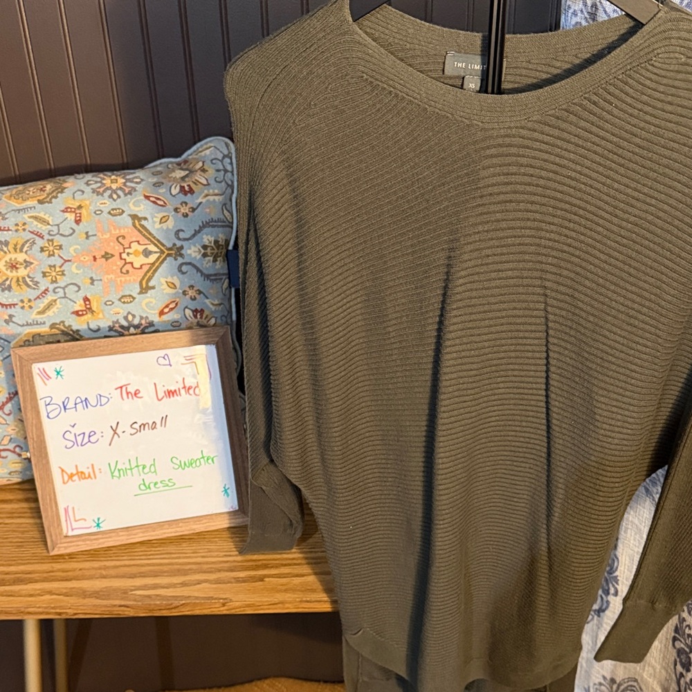 The Limited Sage Green Sweater Dress